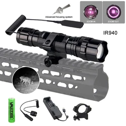 5W IR 850nm Professional Night Vision Hunting Torch Tactical Infrared Radiation  Zoomable Outdoor Linterna Waterproof Flashlight