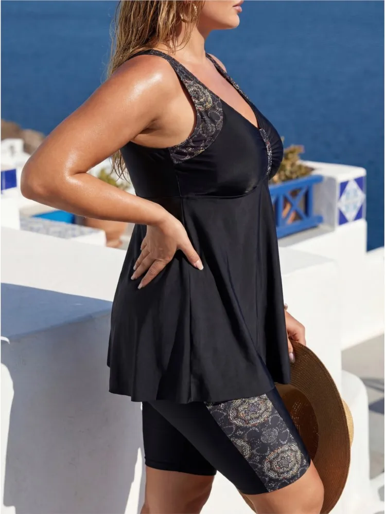 XL-6XL Plus Size High Waist Bikini Women's Push Up Big Large Size Swimsuit 2026 Summer Mujer Tummy Control Swimwear Bikini Sets view 3