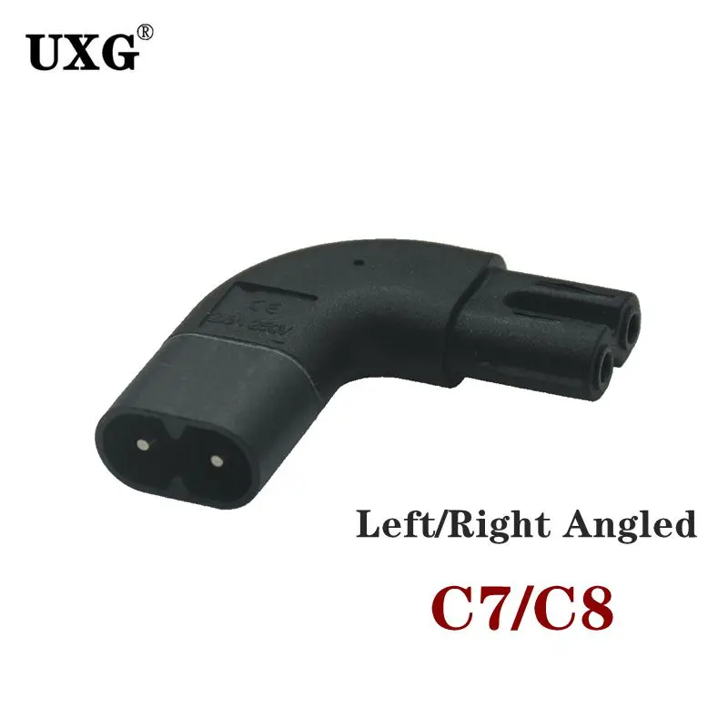 Figure 8 IEC 1Pc IEC 320 2 broches C7 femelle à C8 mâle convertisseur adaptateur secteur à angle droit