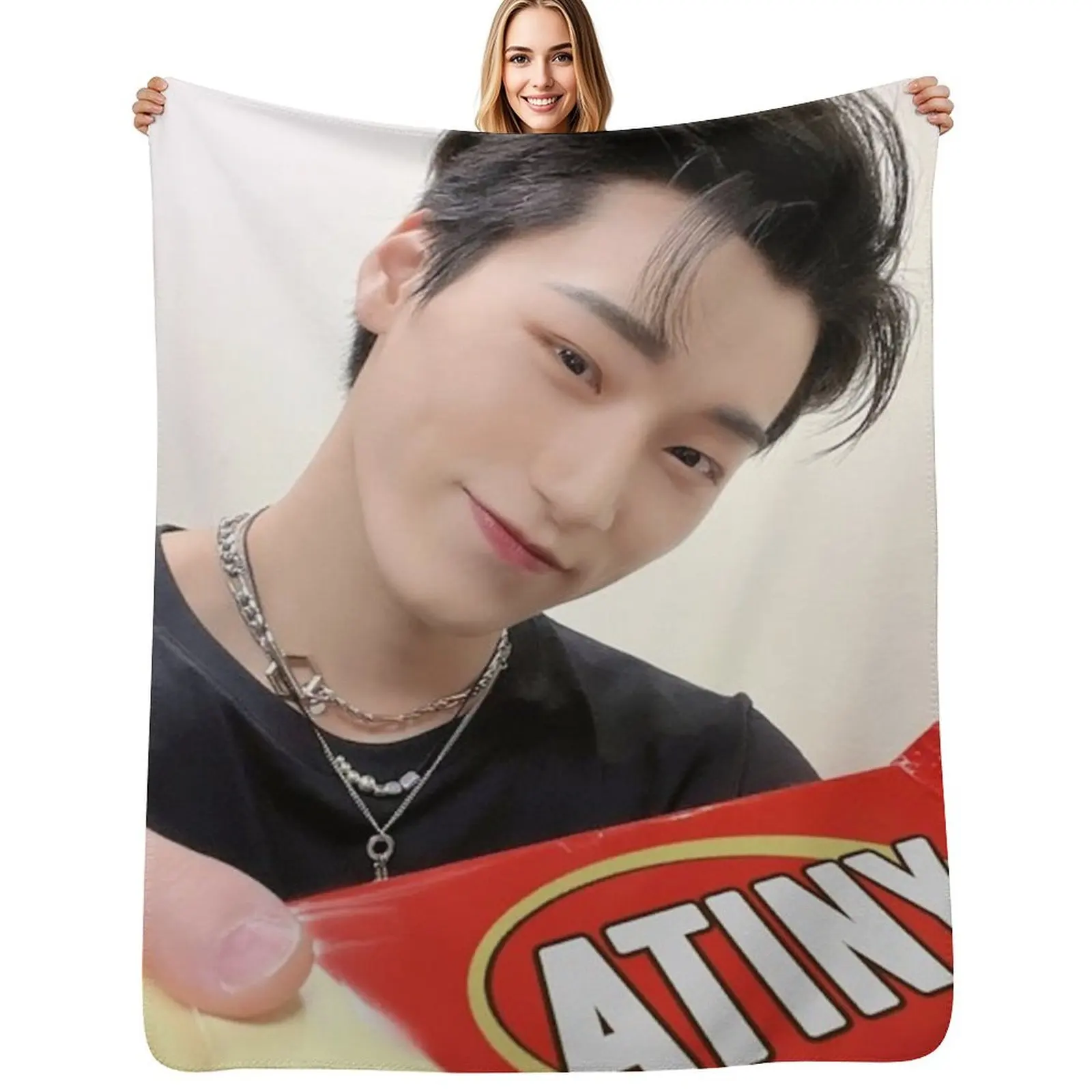 ATEEZ San Throw Blanket Stylish Decor Blanket Gift for Friends Roommate