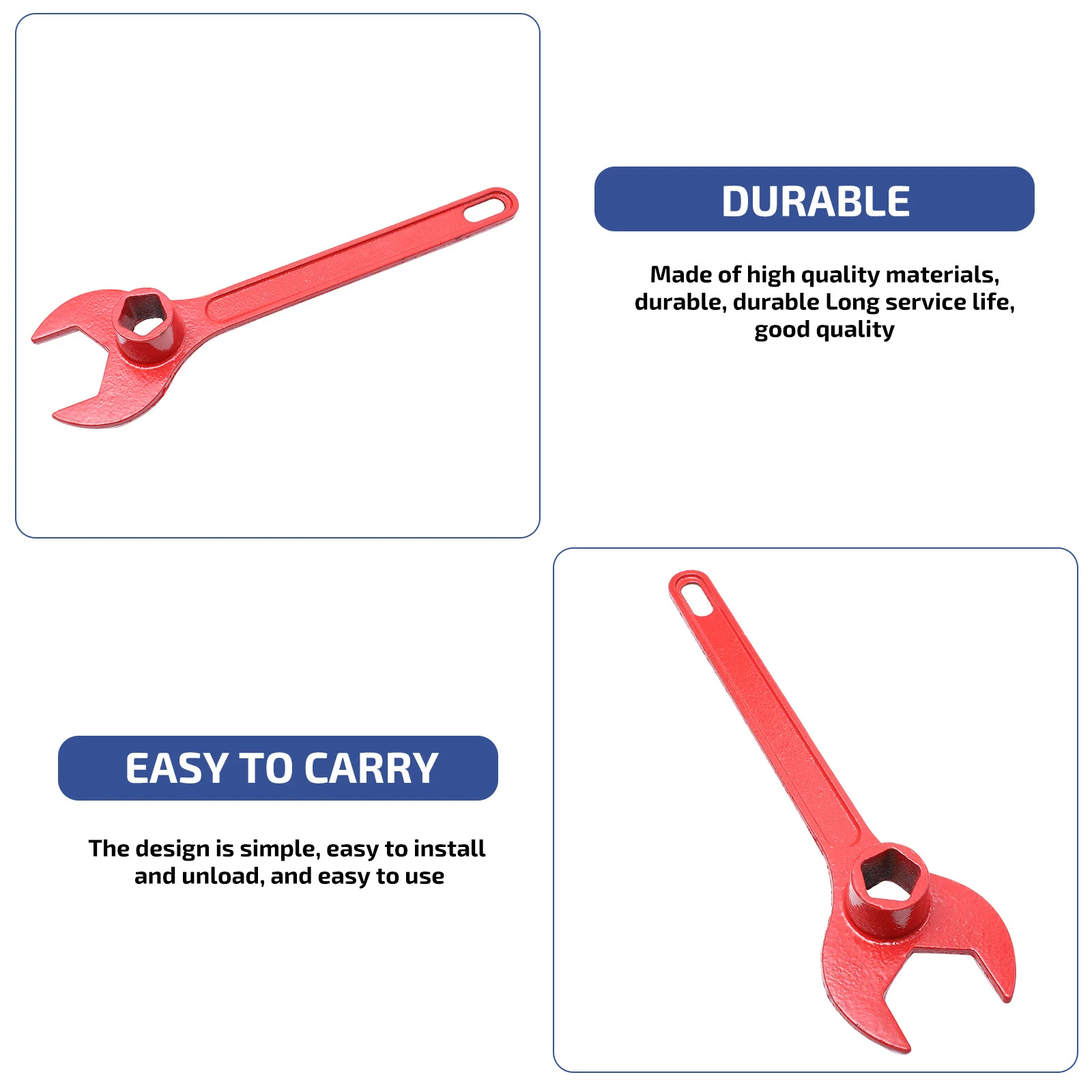 1Pcs Hydrant Spanner Safe Gentle Material Reasonable Opening Size Universal Hydrant Wrench Cast Iron Spanner