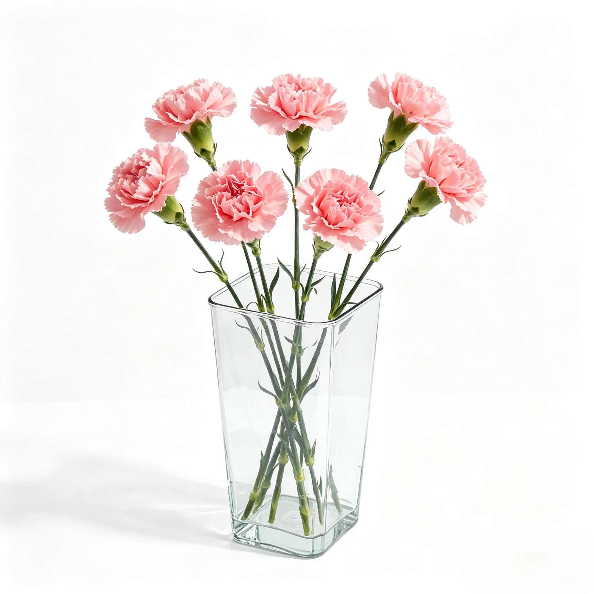 Thickened Square For acrylic Bucket for Floral Arrangements Requiring Deep Water Capacity and Clear Visual Presentation