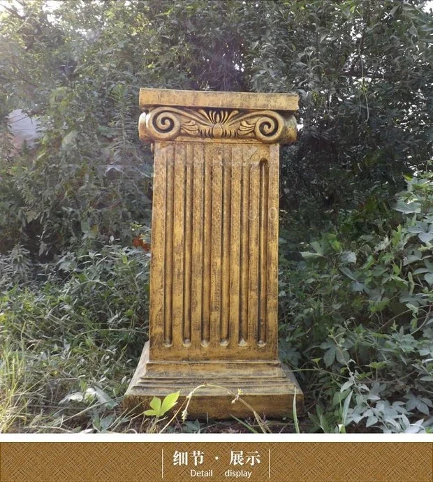 European fiberglass simple striped Roman column, studio prop model ornament, decorative column, flower pot, pier base