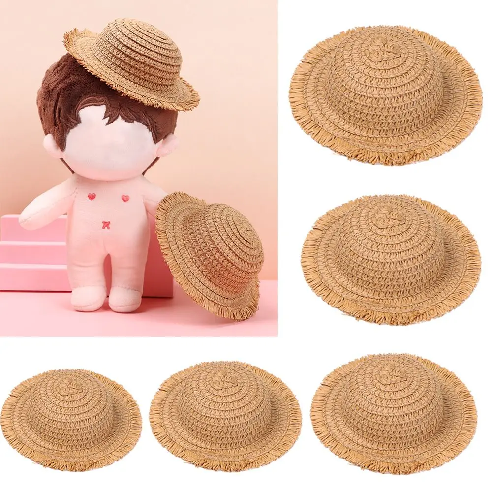 5 Sizes Tassel Hat for 1/81/61/41/3 Doll Doll House Ornament Straw Hat Doll Hat Accessories Hand Weaved Hats