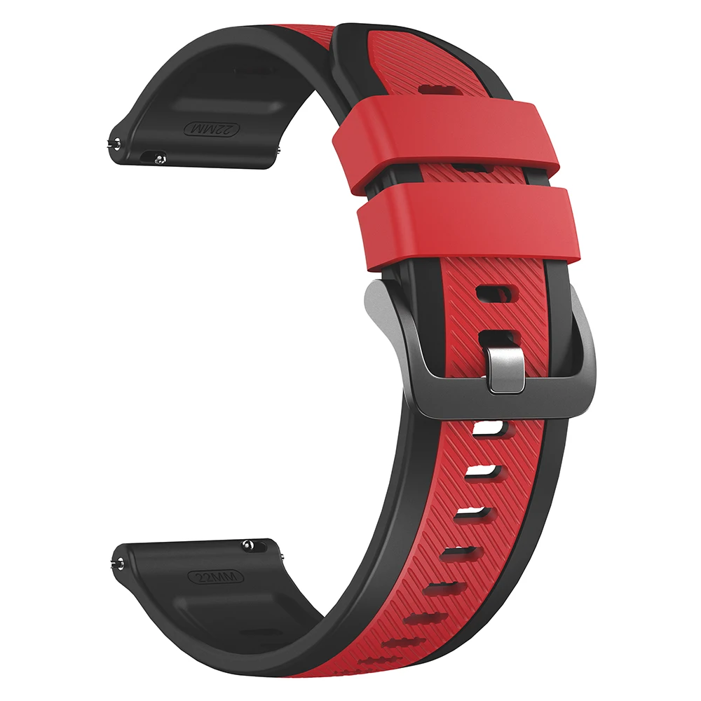 22mm Silicone Watchband  For AMAZFIT Active Max 48mm/BALANCE 2/BIP6/GTR4 Cheetah Pro Sports Strap Replacement Wristband Bracelet