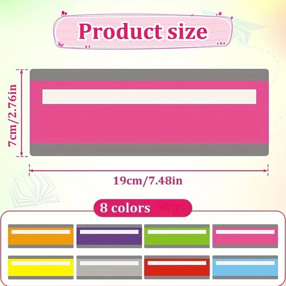 شرائط دليل القراءة الملونة - مثالية للاستخدام المنزلي في الفصل الدراسي، تعزز فهم القراءة، أداة مساعدة القراءة في الفصل الدراسي