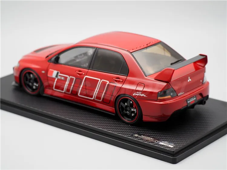 IG 1:18 Lancer Evolution EVO IX MR CT9A Red JDM Simulation Limited Edition Resin Metal Static Car Model Toy Gift