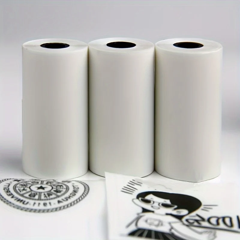 57*25 مللي متر ورق ملصقات حراري شفاف ذاتي اللصق لطابعة الجيب تسمية طباعة شفافة لملاحظات المجلات والمذكرات