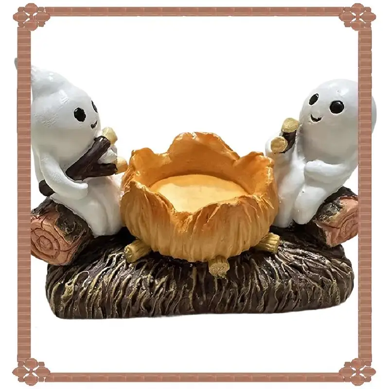 24-Hour Delivery Ghost Candle Holder Decorative Stand Without Candles, Halloween Home Decoration, Ghost Design, Perfect For Spoo