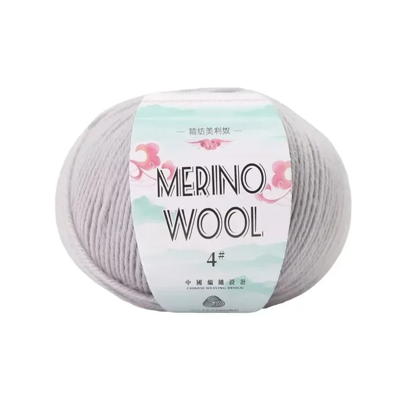 50g Merino Wool Yarn Ball in Coarse Wool for Hand Knitting Diy Crochet Sweater and Scarf Soft and Cozy