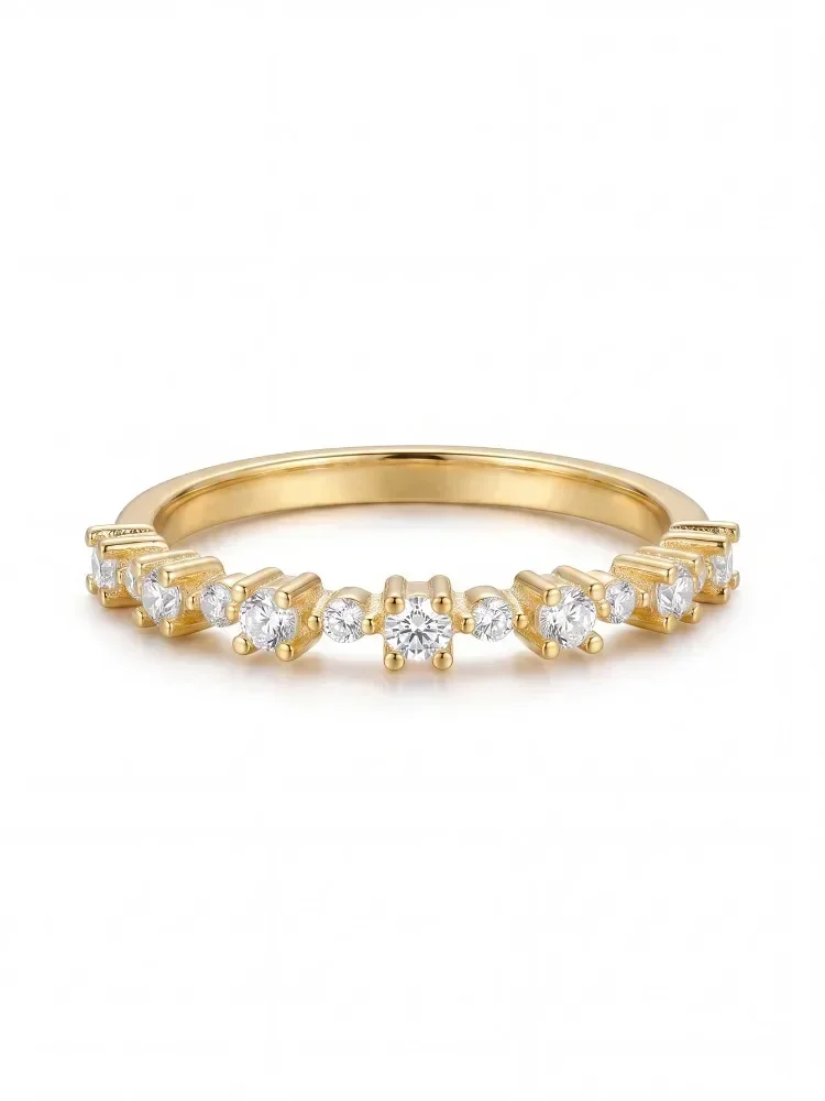Echte Moissanit-Diamant-Sternenlicht-Ringe für Frauen, Hochzeit, Jubiläum, Alltag, 925 Sterling Silber, Hochwertiger Schmuck – Detail 6