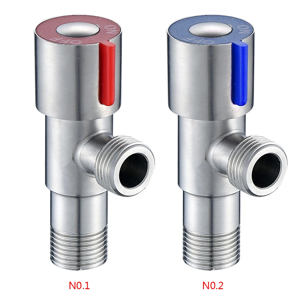 Toilet Sink Stainless Steel Angle Valve Cold Hot Water Stops Bathroom Basin Faucet Valves