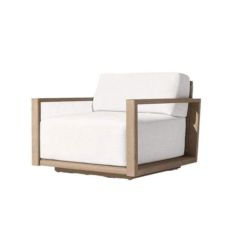 

Outdoor sofa antiseptic teak courtyard leisure sun protection combination garden bed and breakfast sun room