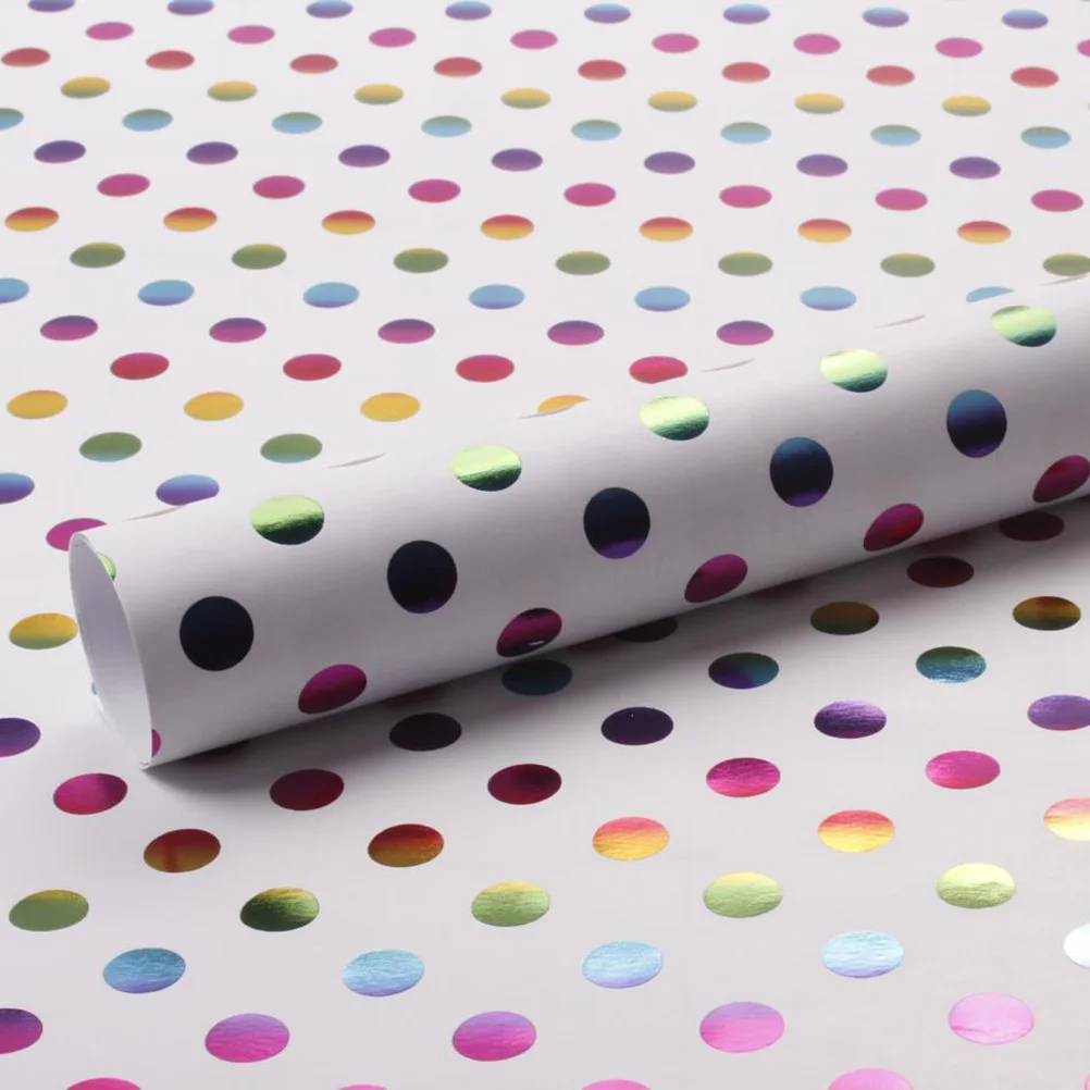 

3pcs Star Bouquet Wrapping Paper Roll Wrapping Paper Dot Hearts Pattern Decorative DIY Supplies Packaging Roll