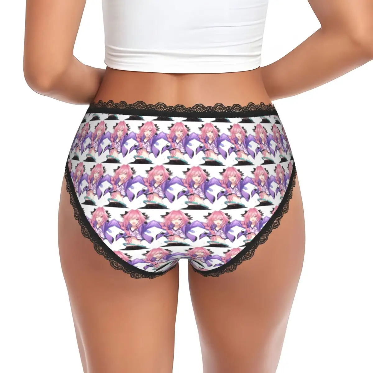 Custom Fate Apocrypha Astolfo Anime Panties Briefs Women's Comfort Briefs Underwear Breathable Female Underpants