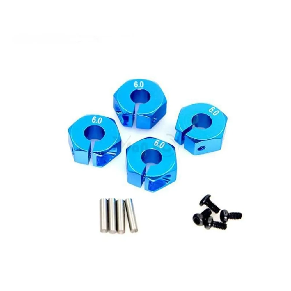 4 個ホイール六角ドライブハブ 6 7 ミリメートルアルミクローラーホイール部品複数の色ピンネジ付き HSP HPI タミヤ