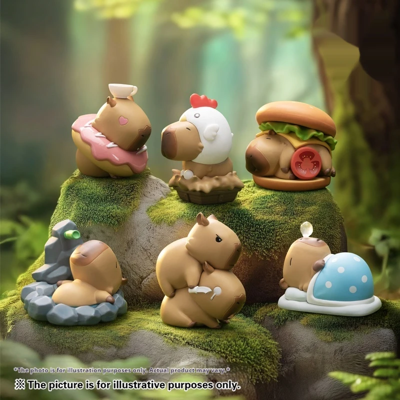 

Фигурка капибары серии 2, слепая коробка, модная игрушка, коллекционные предметы для украшения дома