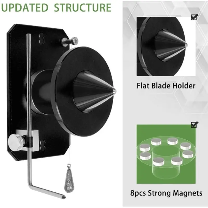 [NEWA64Z!】 Lawn Mower Blade Balance Tool, 1 Set High Precision With Magnetic For Adjustable Blade Holder, Wall Mount Design