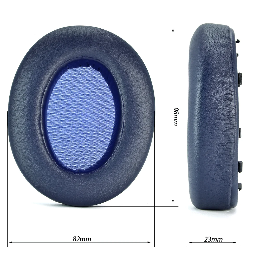 โฟมจำรูปหนังเทียมเปลี่ยนหูฟองน้ำหุ้ม Muffs หูฟังสำหรับ Sony WH-XB910N WH XB910หูฟัง