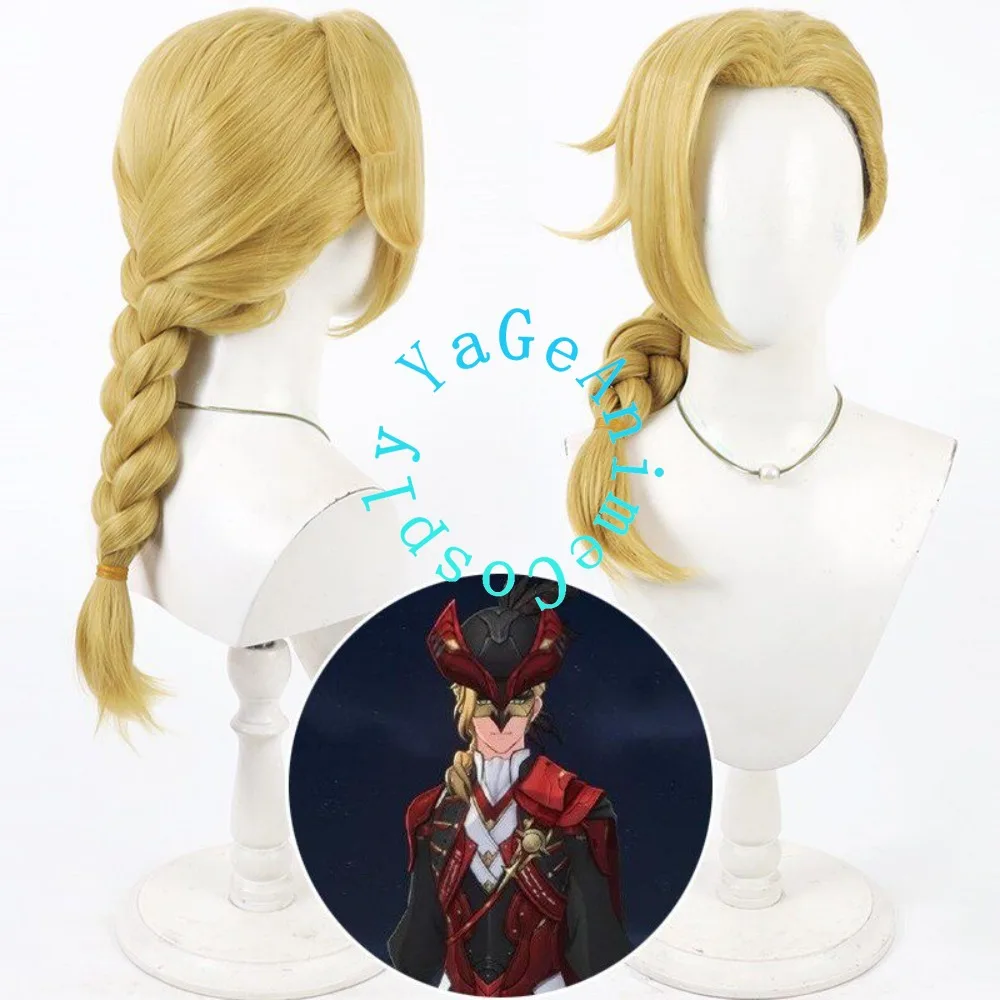 

Парик для косплея Кристофоро из Wuthering Waves, плетеный из кукурузного шелкового волокна, с линией роста волос «Вдовий пик», термостойкий, для Хэллоуина и ролевых игр