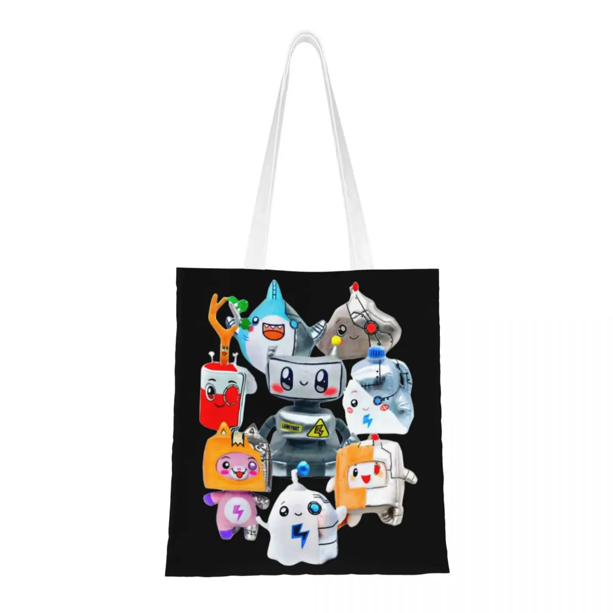 Rocky Lankybox Lanky Box Shopping Bags Women Canvas The Tote Bag Foldable Girls Shoulder Tote Travel Handbag