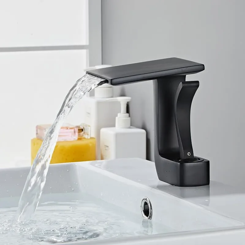 

Black Faucet Bathroom Basin Faucets Hot Cold Sink Water Mixer Crane Deck Mounted Single Hole Bathroom Tap White