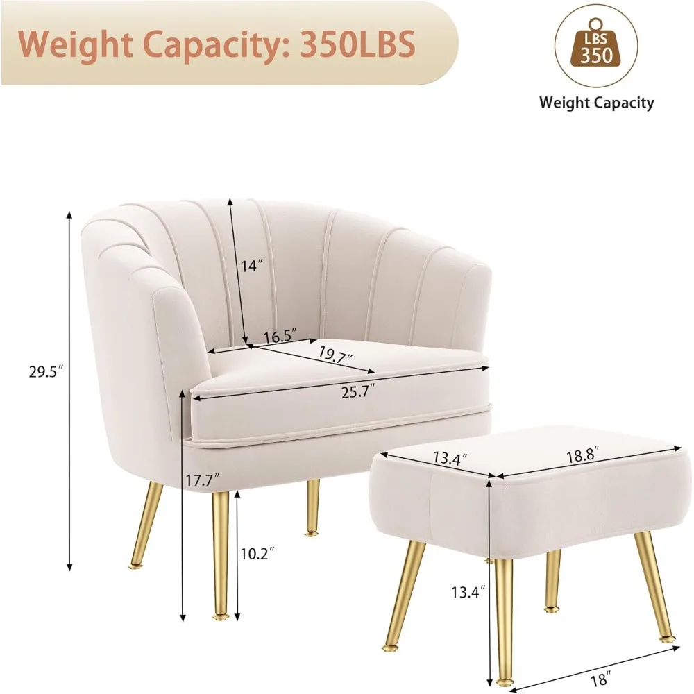 أريكة فردية منجدة مخملية حديثة مع مسند، كرسي نادي مريح لغرفة المعيشة #2