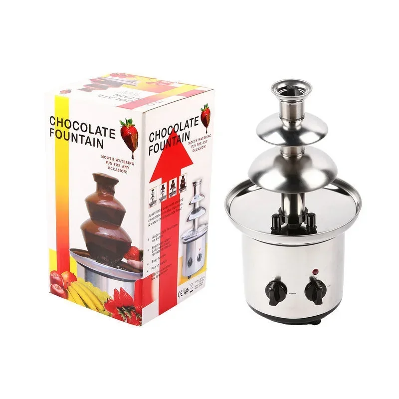 Three - layer four - layer chocolate fountain machine automatic melting tower waterfall hot pot machine