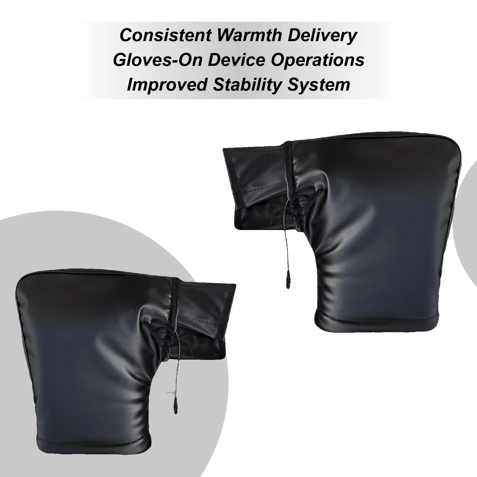 Heated Motorcycle Handlebar Gloves Windproof Hands Warmer Winter Cycling Mittens For Scooters ATVs Snowmobiles