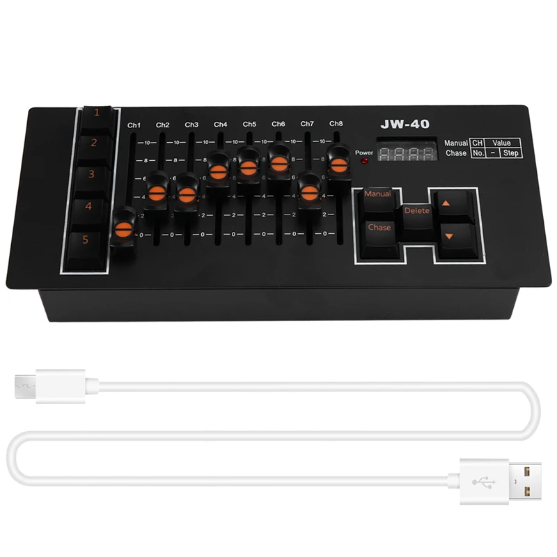 

JW-40 Mini Console DMX Controller Stage Light Controller For Party DJ Disco Live Concerts KTV Night Club