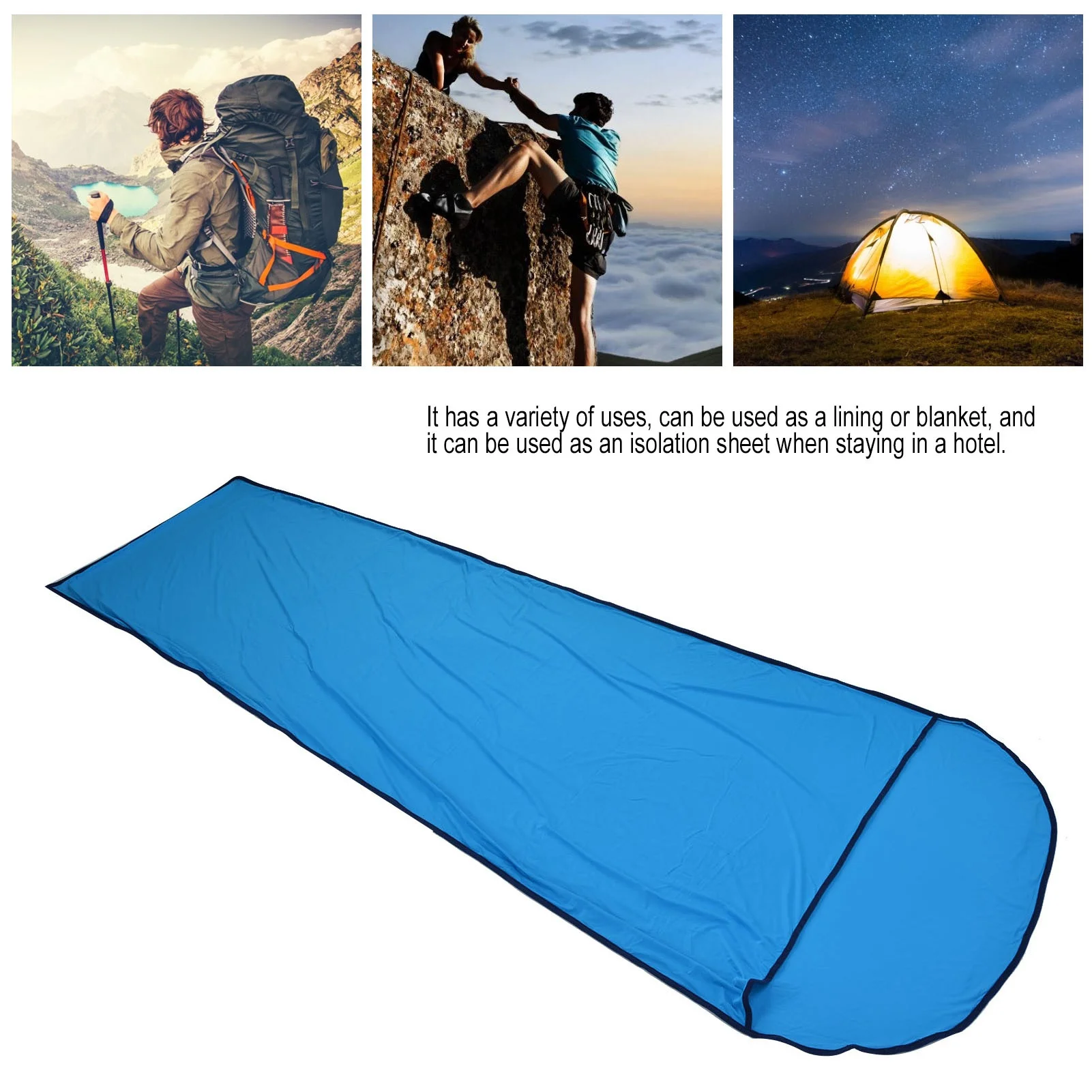 

Многофункциональный эластичный вкладыш для спального мешка для кемпинга, путешествий и походного сна