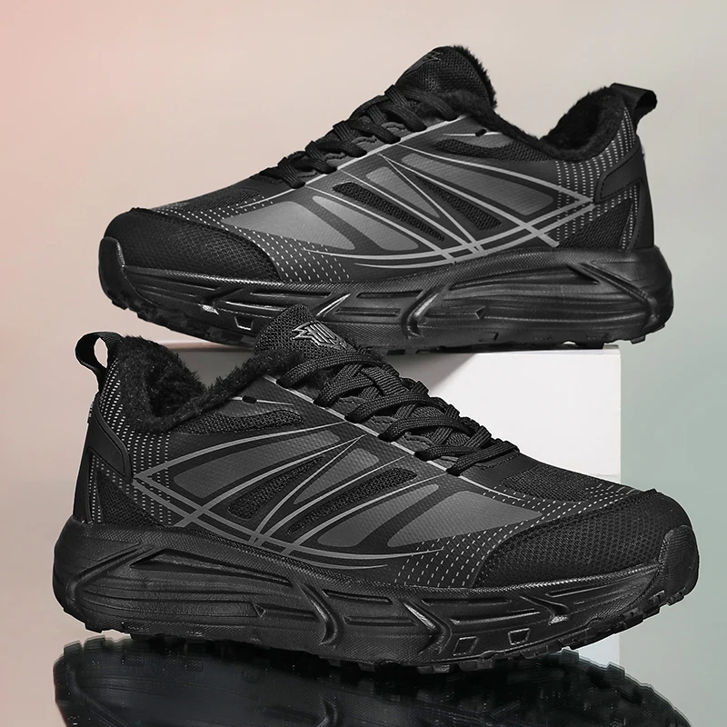 

Мужские кроссовки, новинка 2025, теплая спортивная обувь большого размера, уютные зимние уличные повседневные тренировочные легкие кроссовки для мужчин