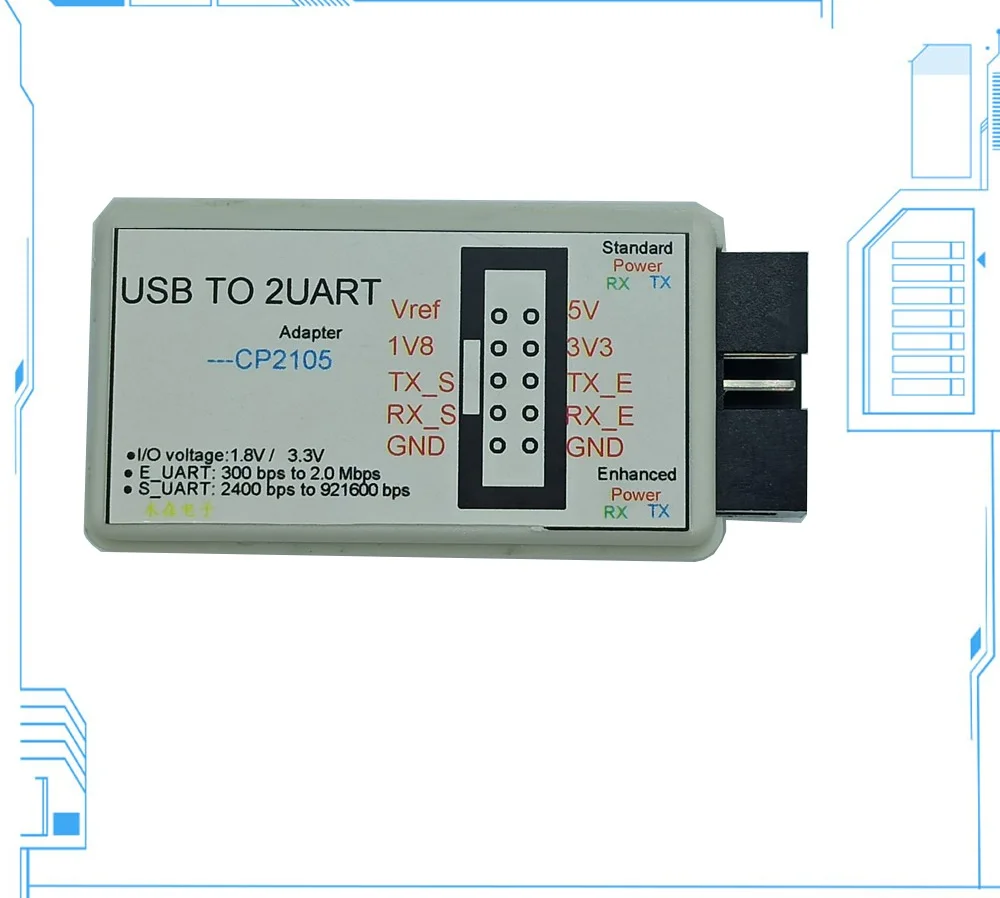 USB to dual serial port cp2105 dual level ch340 to serial port 3.3V 1.8V TTL 232