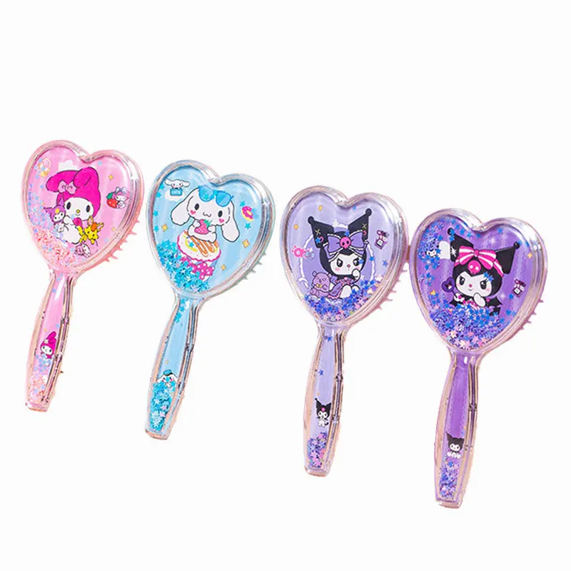 

Hello Kitty Sanrio Kawaii Anime Airbag Comb Cute Cinnamoroll My Melody Cartoon Quicksand Massage Comb Lovely Gifts for Girls