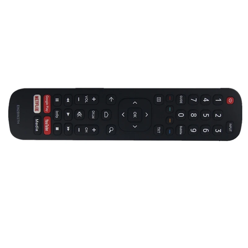 Substituição do controle remoto para Hisense HD, Smart TV, Google Play, YouTube, Netflix, EN2BW27H