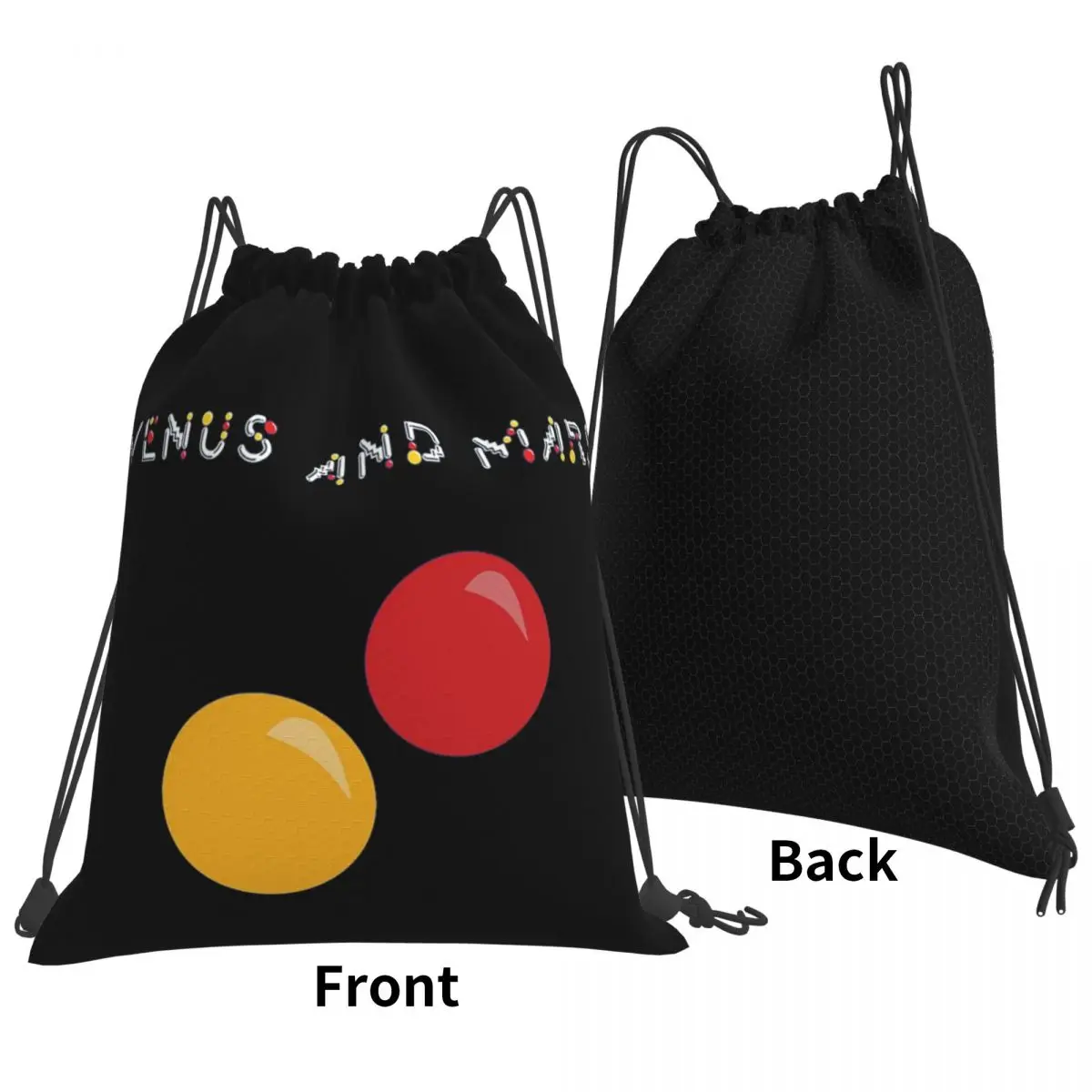 Venus And Mars Minimalist Album Cover Backpacks Portable Drawstring Bags Sports Bag Book Bags for Man Woman Students