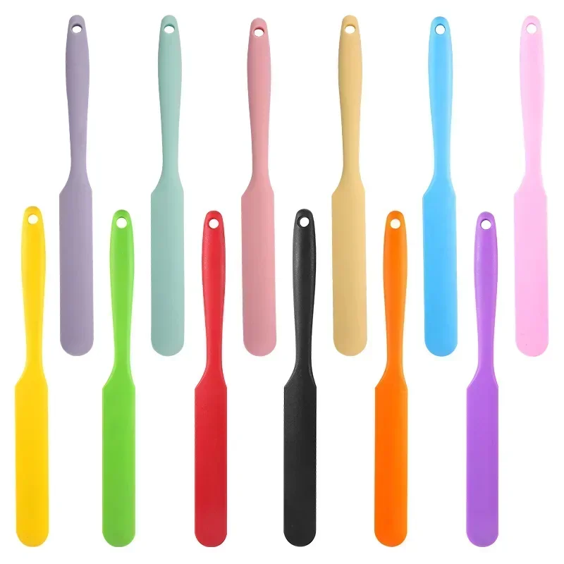 Silicone Long Scraper Color Cream Long Knife Scraper Cake Making Small Accessories Silicon Spatula Pastry Baking Tools for Cakes