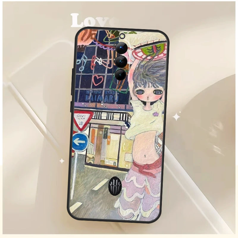 Cartoon Aesthetic Aya Takano Phone Case For ZTE Nubia Red Magic 5G 5S 6R 6S 7S 8S Pro Plus Redmagic 6 7 8 Pro Cover