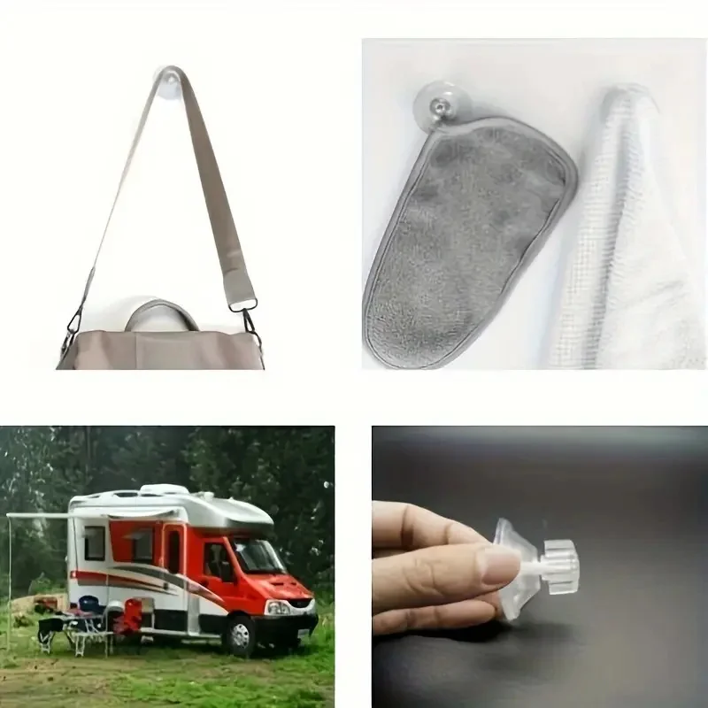 10/20Pack Of Caravan Motorhome Organiser 45mm/Securing Hooks High-Grip Awning Suction Cup Fixing Pads Car Camping RV Accessories