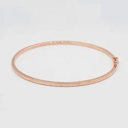Minimally designed copper plated rose gold bangles square smooth finish fine bracelet for women party jewelry
