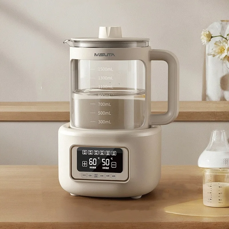 

1.5L Multi-function Health Kettle Temperature Control Glass Flower Teapot Home Electric Kettle Appointment Stew Boil Kettle 220V