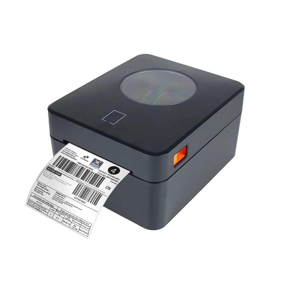 Direct Thermal For Bluetooth POS Printers 110mm USB IOS Android LAN Black White Shipping Labels Blue-tooth Waybill Barcode Black