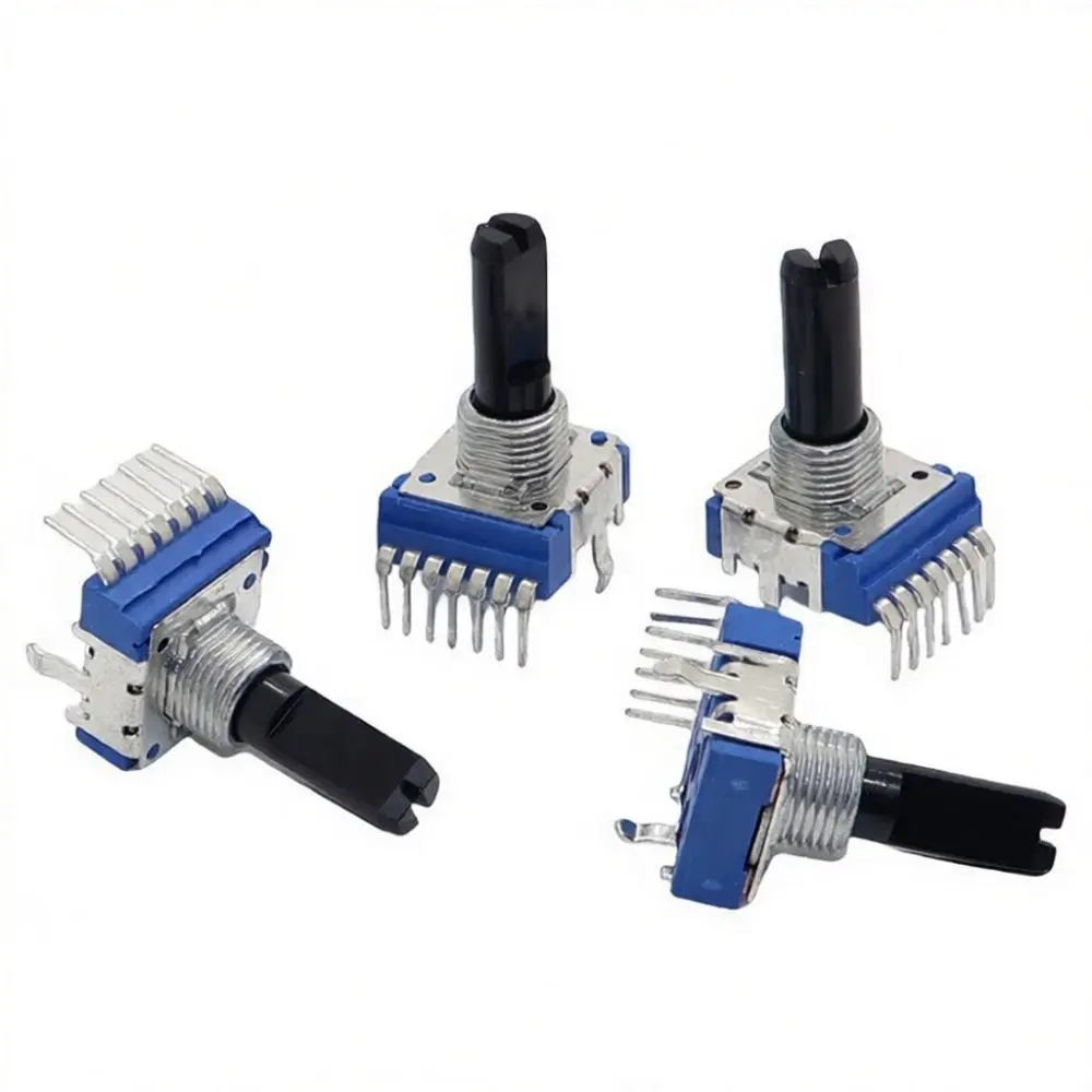 Audio Volume Control Potentiometer RK14 Vertical Dual Channel 7 Pins Variable Resistor For Power Amplifier Electronic DIY