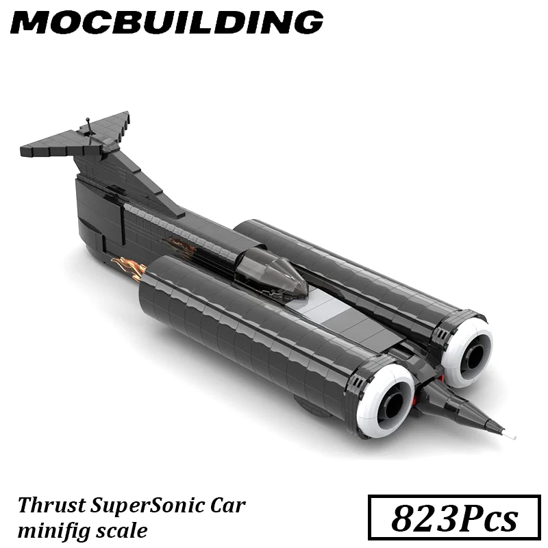 

Thrust SSC Vehicles Building Blocks Brick British Thrust SuperSonic Car Model LSR Assembly Display Car Toys Gift