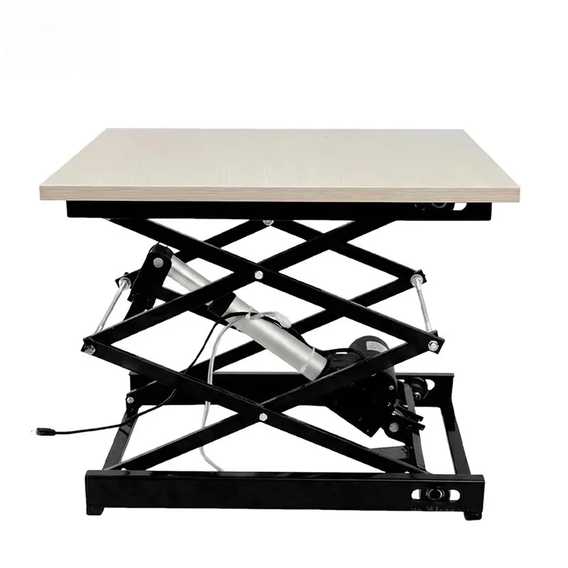 Remote Control Electric Lift Table Bracket Scissor Type Lifting Platform Height Adjustable Heavy Duty Stable Lifter StandDurable view 2