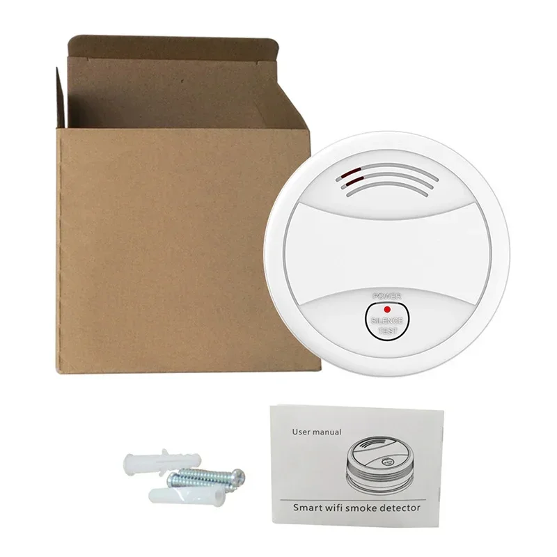 Wifi Smart Smoke Detector Independent Voice Tuya Fire Alarm Smoke Sensor Home Security System Rookmelder Fire Protection Alexa