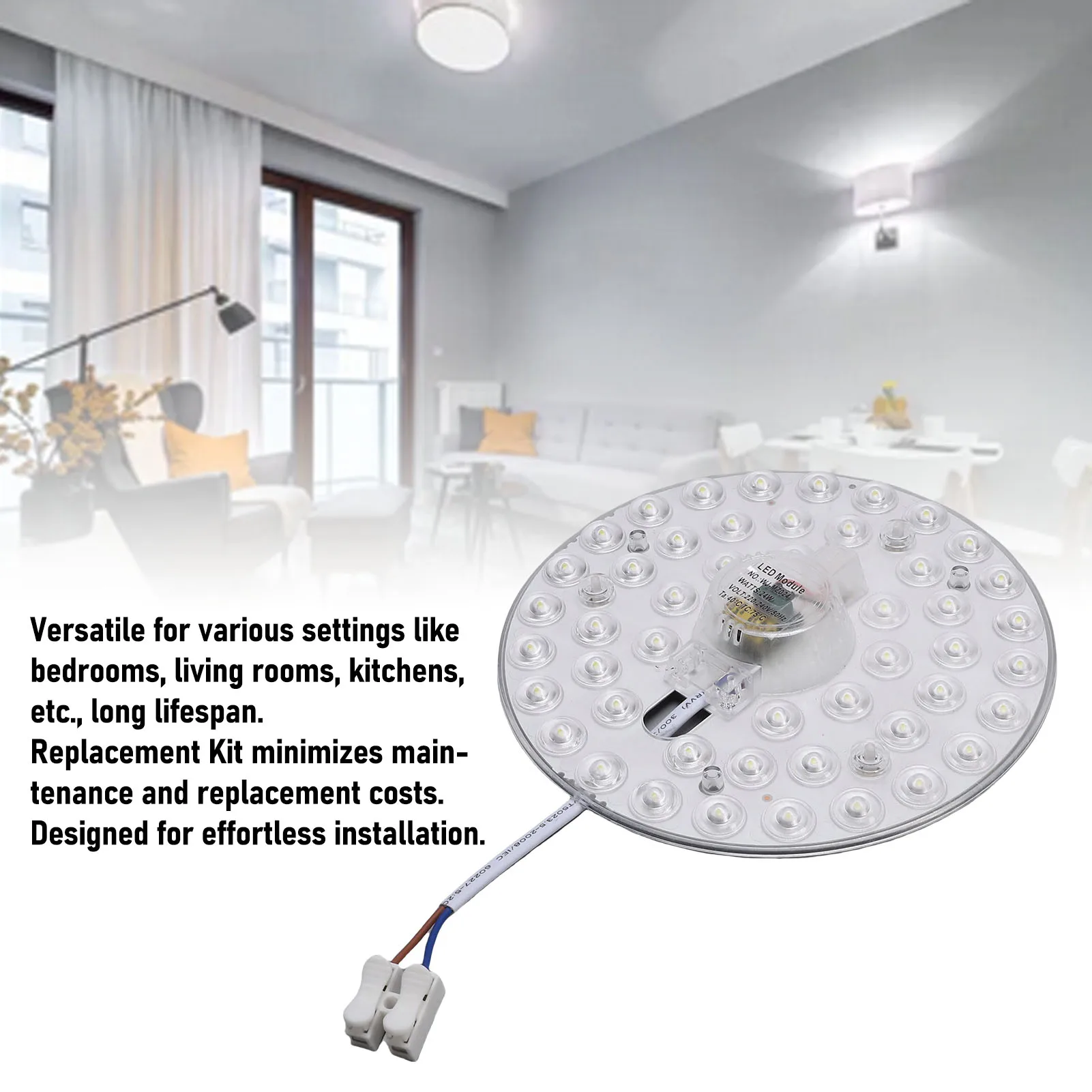 

24 Вт сменный модуль потолочного светильника, панели, магнитные светодиодные модернизированные световые панели для спальни, гостиной, белое освещение