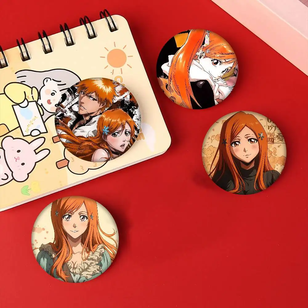 Inoue Orihime صفيح لينة زر دبوس بروش شارة معدنية مخصصة مجوهرات اكسسوارات قبعة حقيبة التلبيب