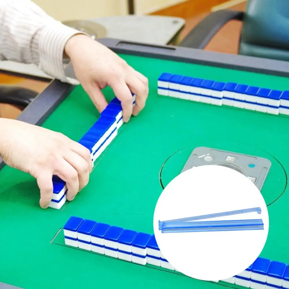 Mahjong Push Rods 4pcs Heavy Duty Mahjong Tile Holders with Pushers Portable American Mah Jongg Racks Multifunctional Tile