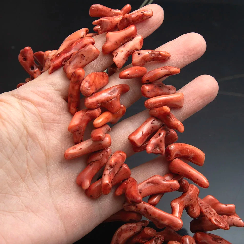 

Горячие стили, ожерелье из натуральных красных коралловых ветвей, неправильной формы, 5x16 мм-7x42 мм, очаровательные женские/мужские ювелирные изделия, праздничные подарки